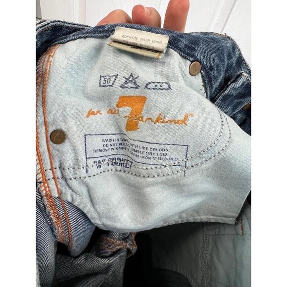 7 For All Mankind The A Pocket Blue Denim Bootcut 5 Pocket Design Size 29 - Picture 14 of 16